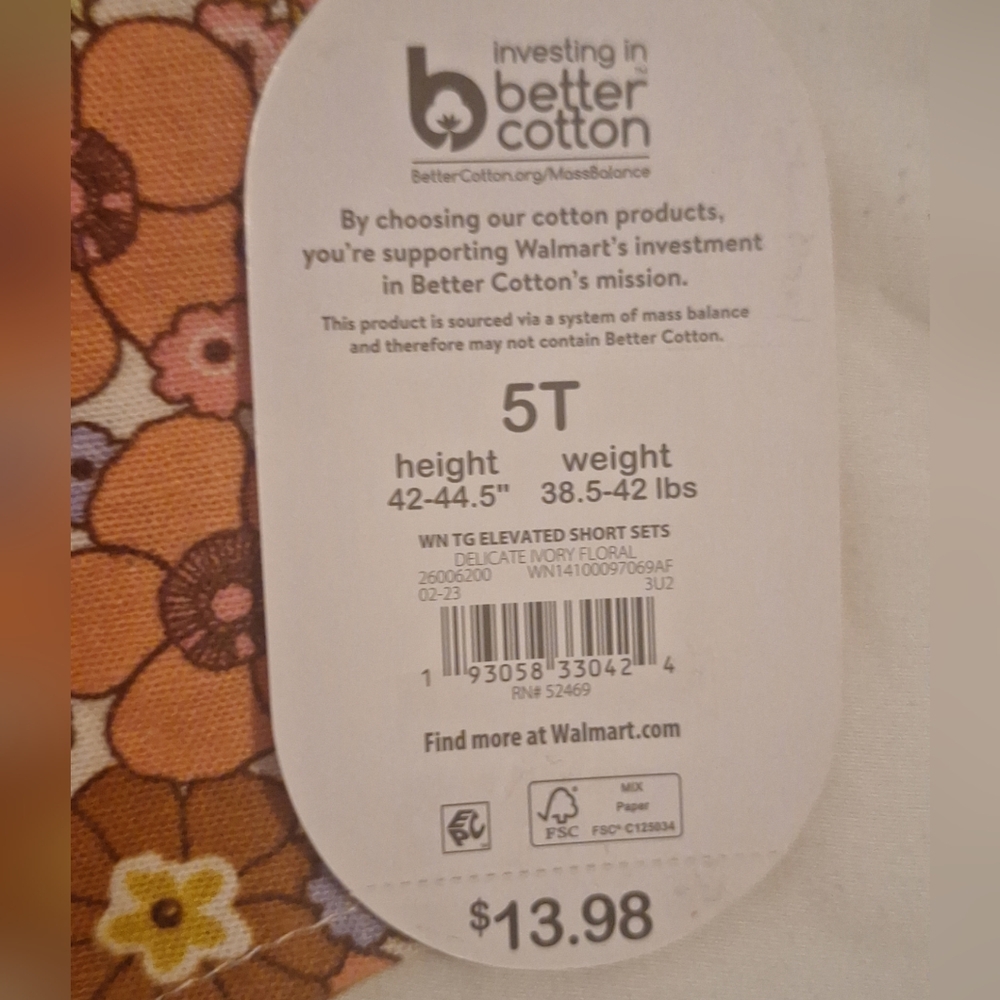 Toddler Girls’ Elevated Shirt and Shorts Set from Wonder Nation NWT 5T - Picture 8 of 8